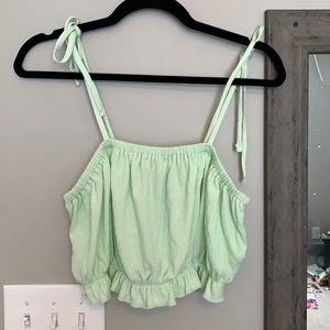 Wild Fable Seafoam Green Flowy Crop Top